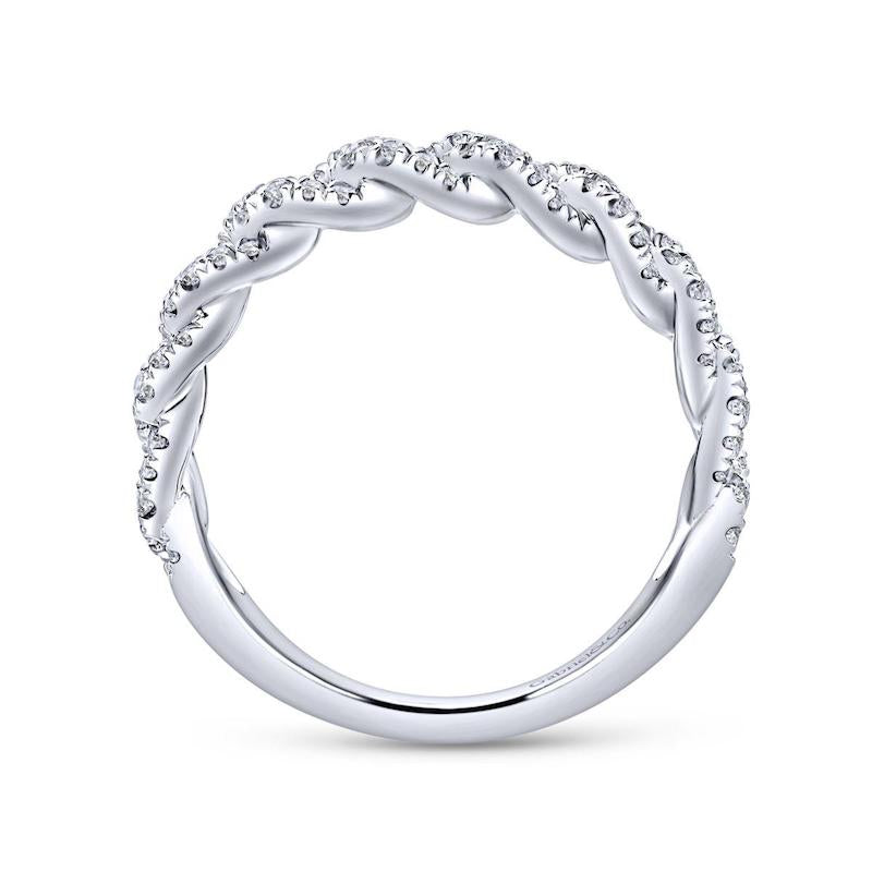 Gabriel & Co. 14k White Gold Stackable Diamond Ring