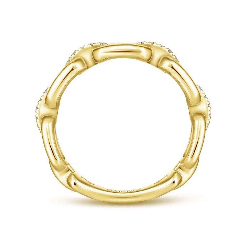 Gabriel & Co. 14k Yellow Gold Stackable Diamond Ring