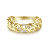 Gabriel & Co. 14k Yellow Gold Stackable Diamond Ring