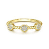 Gabriel & Co. 14k Yellow Gold Stackable Diamond Ring