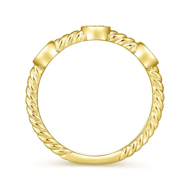 Gabriel & Co. 14k Yellow Gold Stackable Diamond Ring