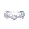 Gabriel & Co. 14k White Gold Stackable Diamond Ring