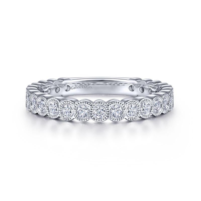 Gabriel & Co. 14k White Gold Stackable Diamond Ring