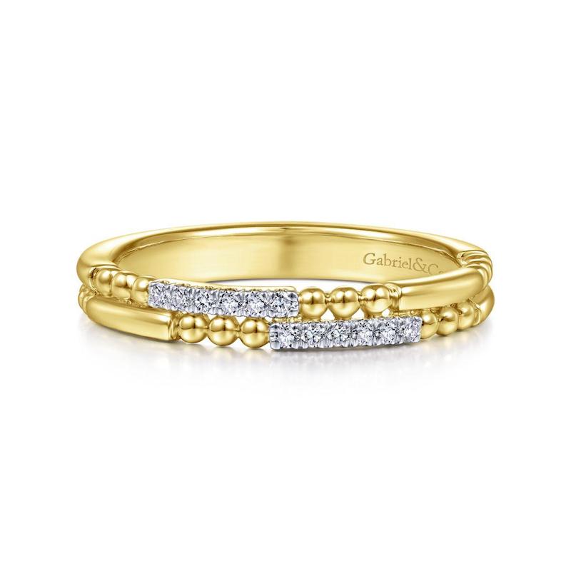 Gabriel & Co. 14k Yellow Gold Stackable Diamond Ring