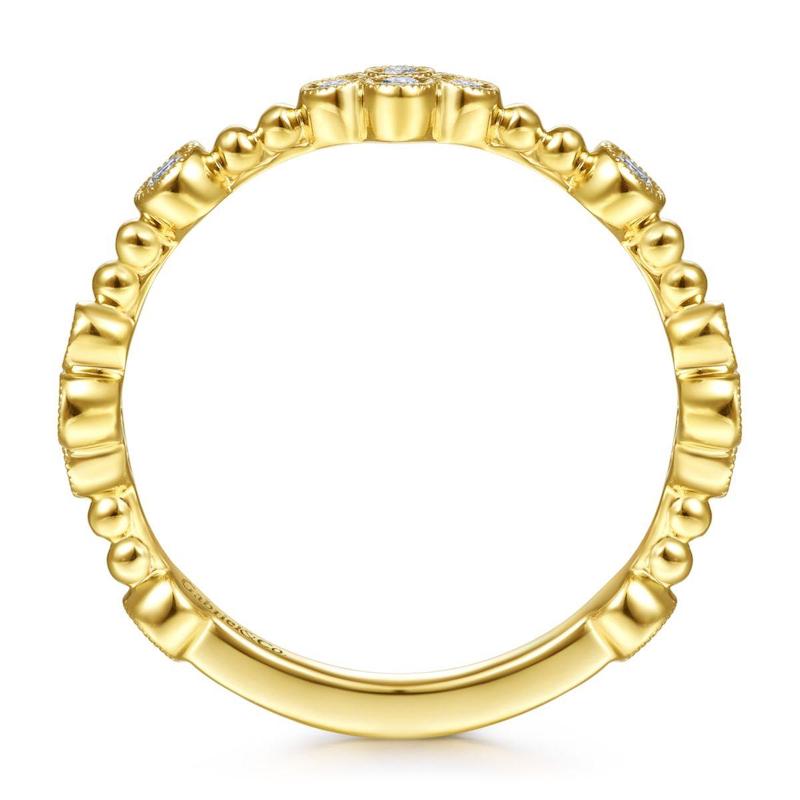 Gabriel & Co. 14k Yellow Gold Stackable Diamond Ring