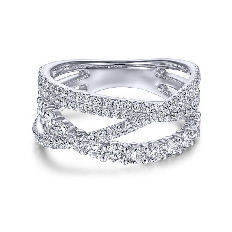 Gabriel & Co. 14k White Gold Lusso Diamond Ring