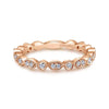 Gabriel & Co. 14k Rose Gold Stackable Diamond Ring