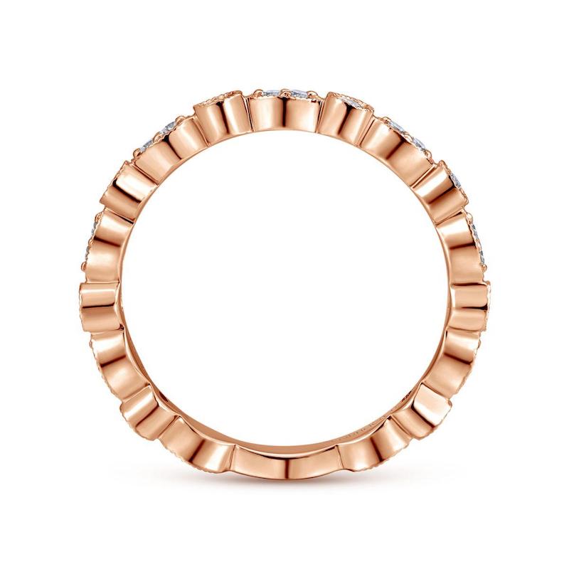 Gabriel & Co. 14k Rose Gold Stackable Diamond Ring