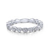 Gabriel & Co. 14k White Gold Stackable Diamond Ring