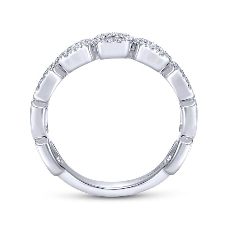 Gabriel & Co. 14k White Gold Stackable Diamond Ring