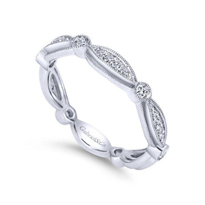 Gabriel & Co. 14k White Gold Stackable Diamond Ring