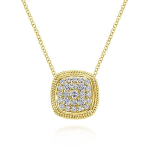 Gabriel & Co. 14k Yellow Gold Hampton Diamond Necklace