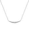 Gabriel & Co. 14k White Gold Lusso Diamond Bar Necklace