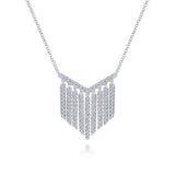 Gabriel & Co. 14k White Gold Art Moderne Diamond Bar Necklace