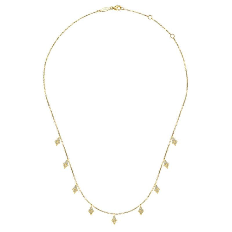 Gabriel & Co. 14k Yellow Gold Kaslique Diamond Necklace