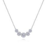 Gabriel & Co. 14k White Gold Lusso Diamond Bar Necklace