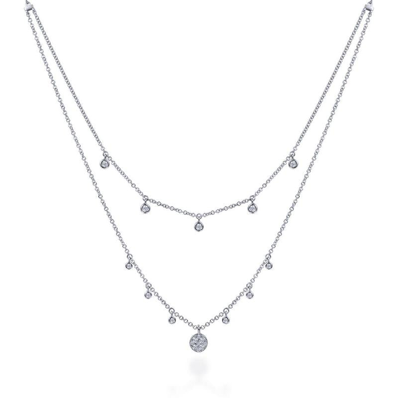 Gabriel & Co. 14k White Gold Lusso Diamond Necklace