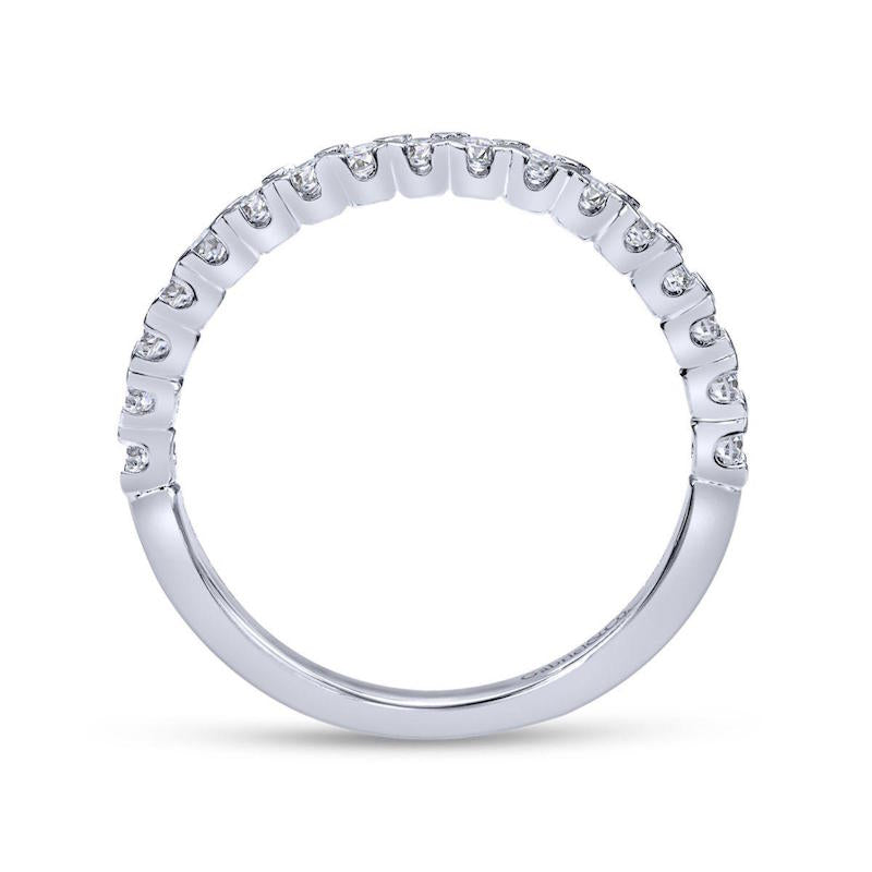 Gabriel & Co. 14k White Gold Contemporary Anniversary Wedding Band