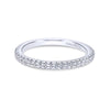 Gabriel & Co. 14k White Gold Contemporary Anniversary Wedding Band