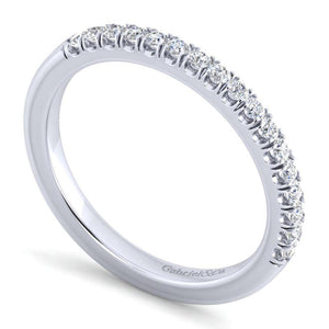 Gabriel & Co. 14k White Gold Contemporary Anniversary Wedding Band