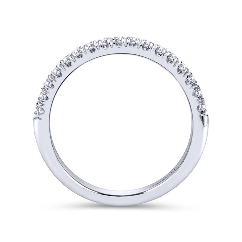 Gabriel & Co. 14k White Gold Contemporary Anniversary Wedding Band