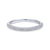 Gabriel & Co. 14k White Gold Contemporary Anniversary Wedding Band