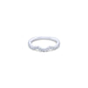 Gabriel & Co. 14k White Gold Victorian Curved Wedding Band