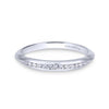 Gabriel & Co. 14k White Gold Contemporary Diamond Wedding Band