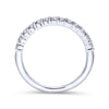 Gabriel & Co. 14k White Gold Contemporary Anniversary Wedding Band