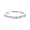 Gabriel & Co. 14k White Gold Contemporary Curved Wedding Band