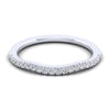 Gabriel & Co. 14k White Gold Contemporary Curved Wedding Band