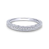 Gabriel & Co. 14k White Gold Victorian Curved Wedding Band