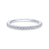 Gabriel & Co. 14k White Gold Contemporary Anniversary Wedding Band