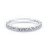 Gabriel & Co. 14k White Gold Victorian Anniversary Wedding Band