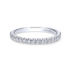 Gabriel & Co. 14k White Gold Contemporary Diamond Wedding Band