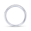 Gabriel & Co. 14k White Gold Contemporary Curved Wedding Band