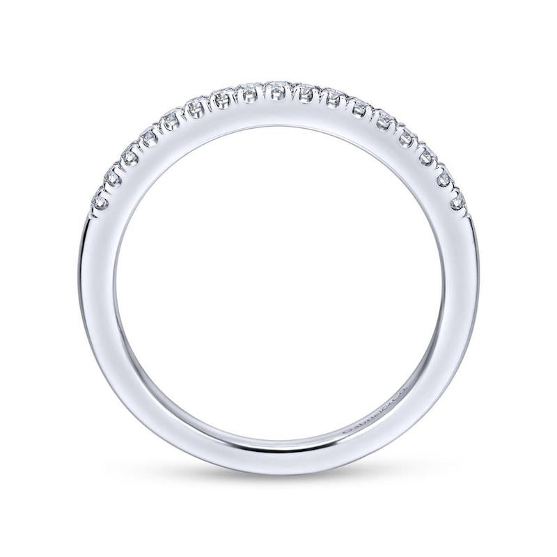 Gabriel & Co. 14k White Gold Contemporary Anniversary Wedding Band