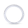 Gabriel & Co. 14k White Gold Contemporary Anniversary Wedding Band