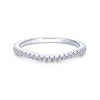 Gabriel & Co. 14k White Gold Contemporary Curved Wedding Band