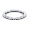 Gabriel & Co. 14k White Gold Contemporary Curved Wedding Band