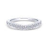 Gabriel & Co. 14k White Gold Contemporary Curved Wedding Band