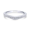 Gabriel & Co. 14k White Gold Victorian Curved Wedding Band