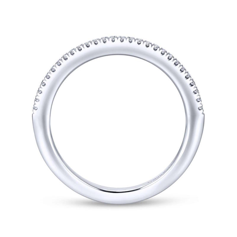 Gabriel & Co. 14k White Gold Contemporary Anniversary Wedding Band