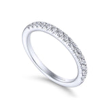 Gabriel & Co. 14k White Gold Contemporary Anniversary Wedding Band