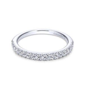 Gabriel & Co. 14k White Gold Contemporary Anniversary Wedding Band