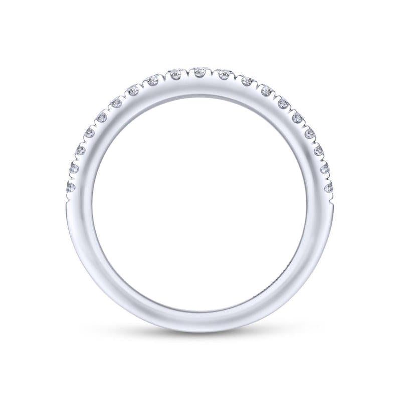 Gabriel & Co. 14k White Gold Contemporary Anniversary Wedding Band