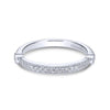 Gabriel & Co. 14k White Gold Contemporary Diamond Wedding Band