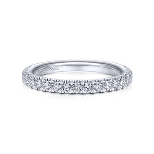 Gabriel & Co. 14k White Gold Contemporary Anniversary Wedding Band