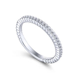 Gabriel & Co. 14k White Gold Contemporary Anniversary Wedding Band