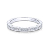 Gabriel & Co. 14k White Gold Victorian Diamond Wedding Band